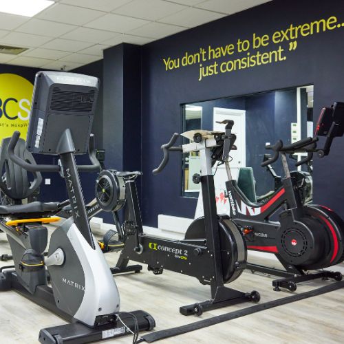 Bluecoat Sports gym with Matrix gym machines and bikes