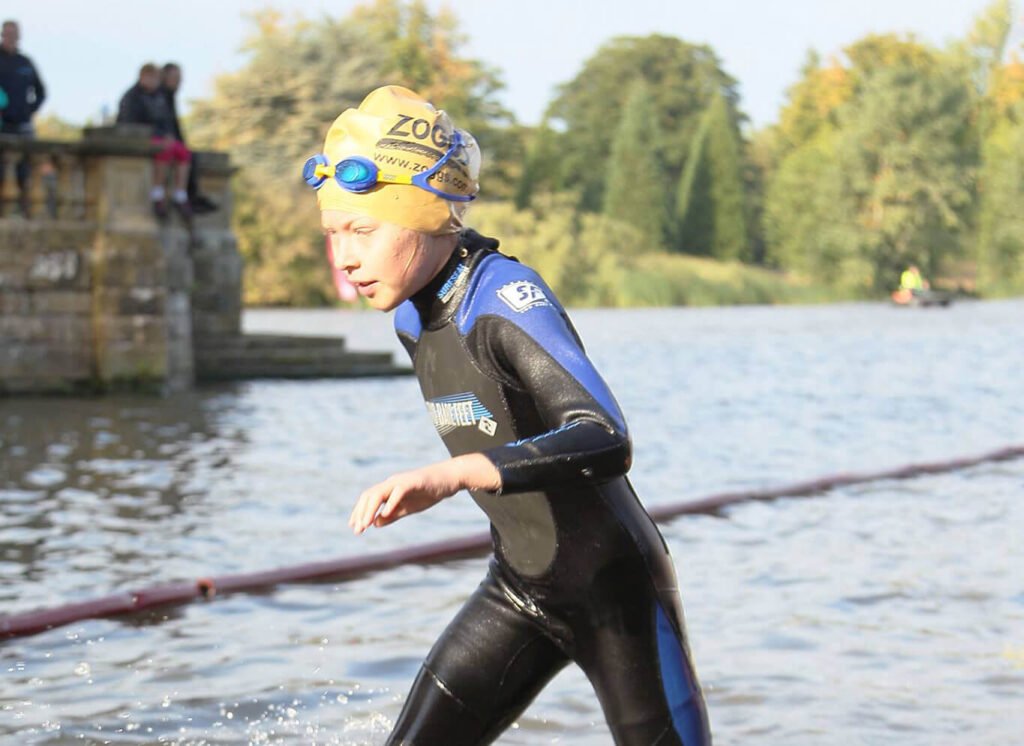 Swimming triathlon at Hever Castle