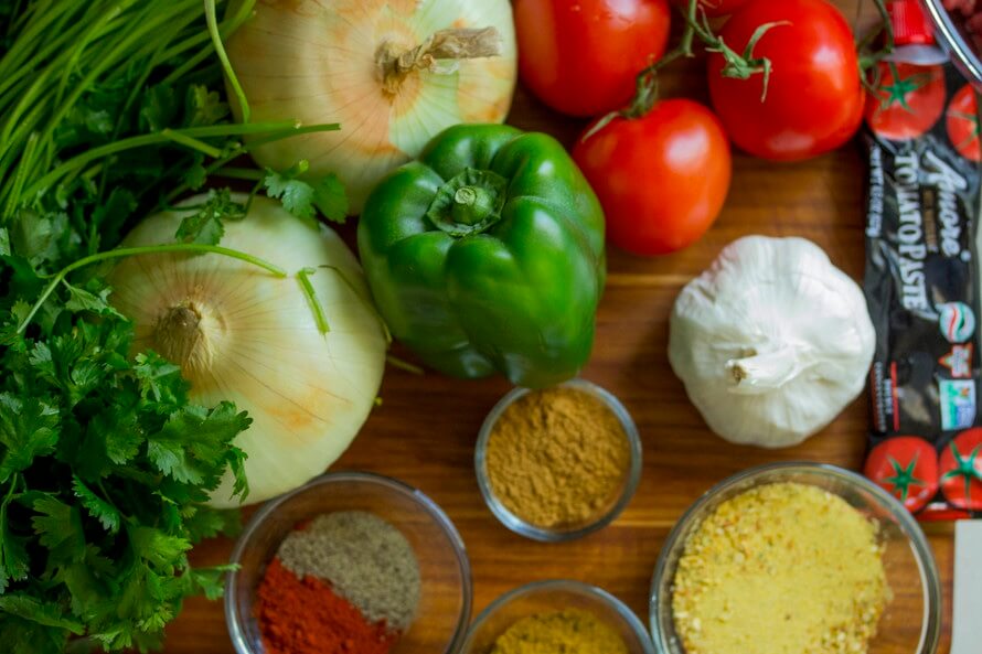 Selection of fresh frtui and vegetables