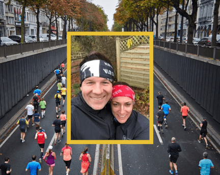 Mark and Fiona raising money running