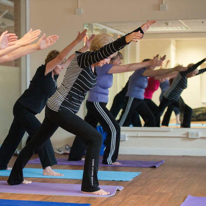 Yoga class for seniors