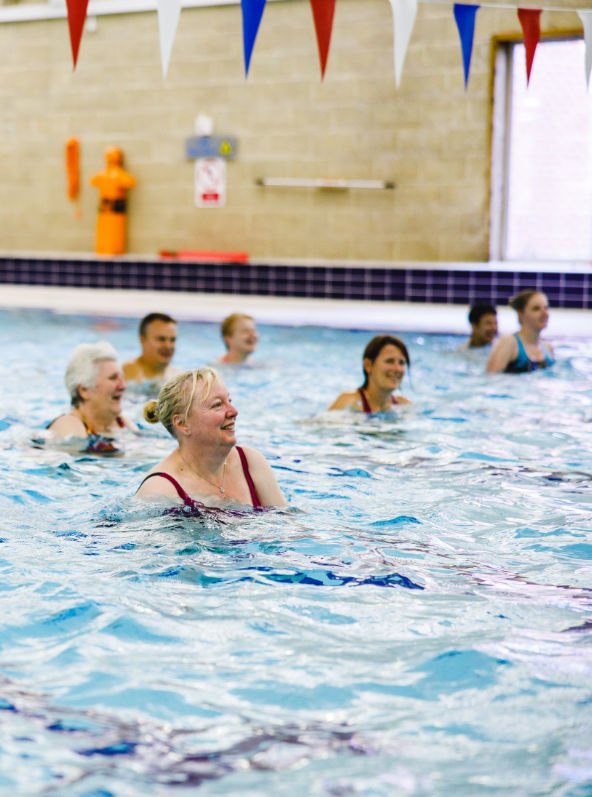 Aqua Aerobics class at a pool in horsham