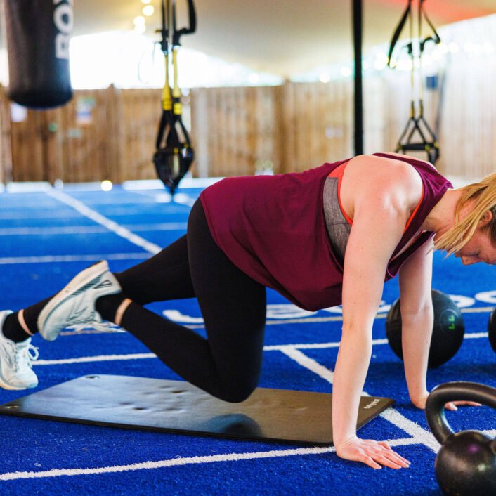 Workout at the outdoor fitness yard