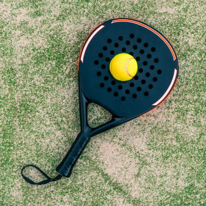 Padel bat and ball