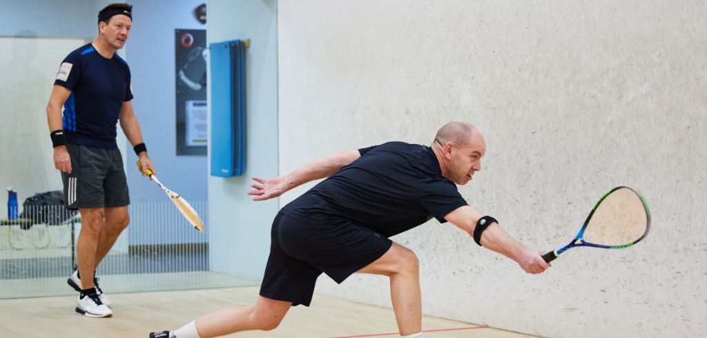 two men playing squash at bluecoat sports