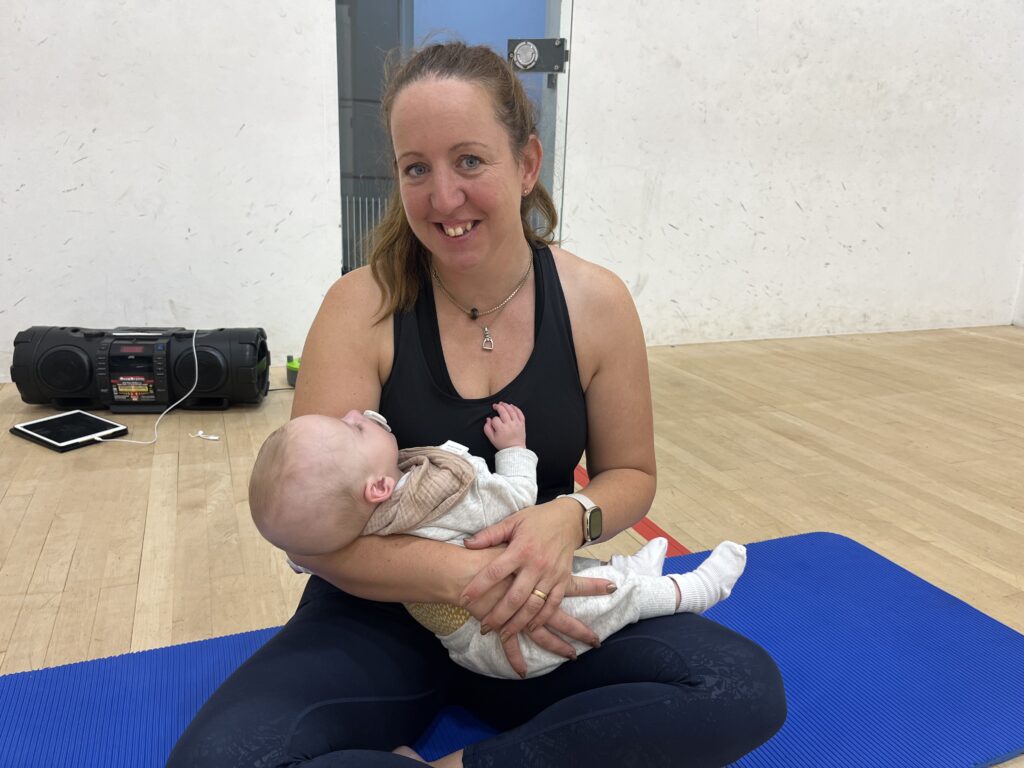 Mum and baby exercise class
