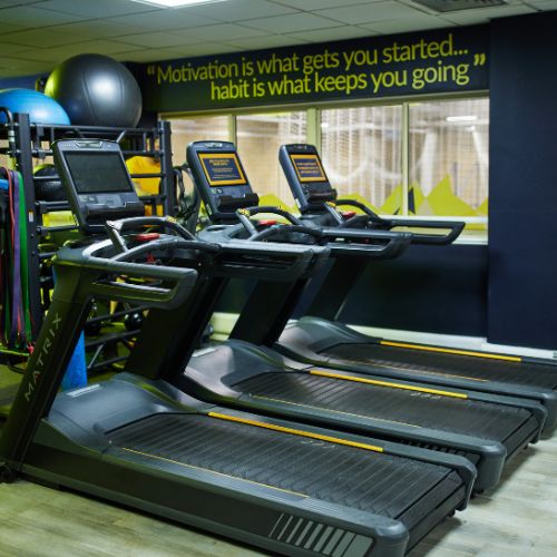 Three treadmills at Bluecoat Sports gym