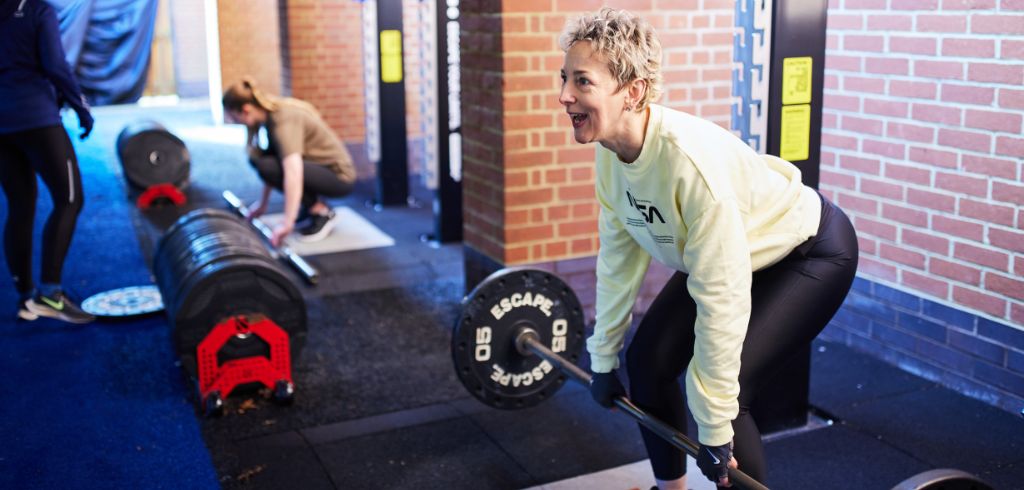 woman doing deadlifts at bluecoats