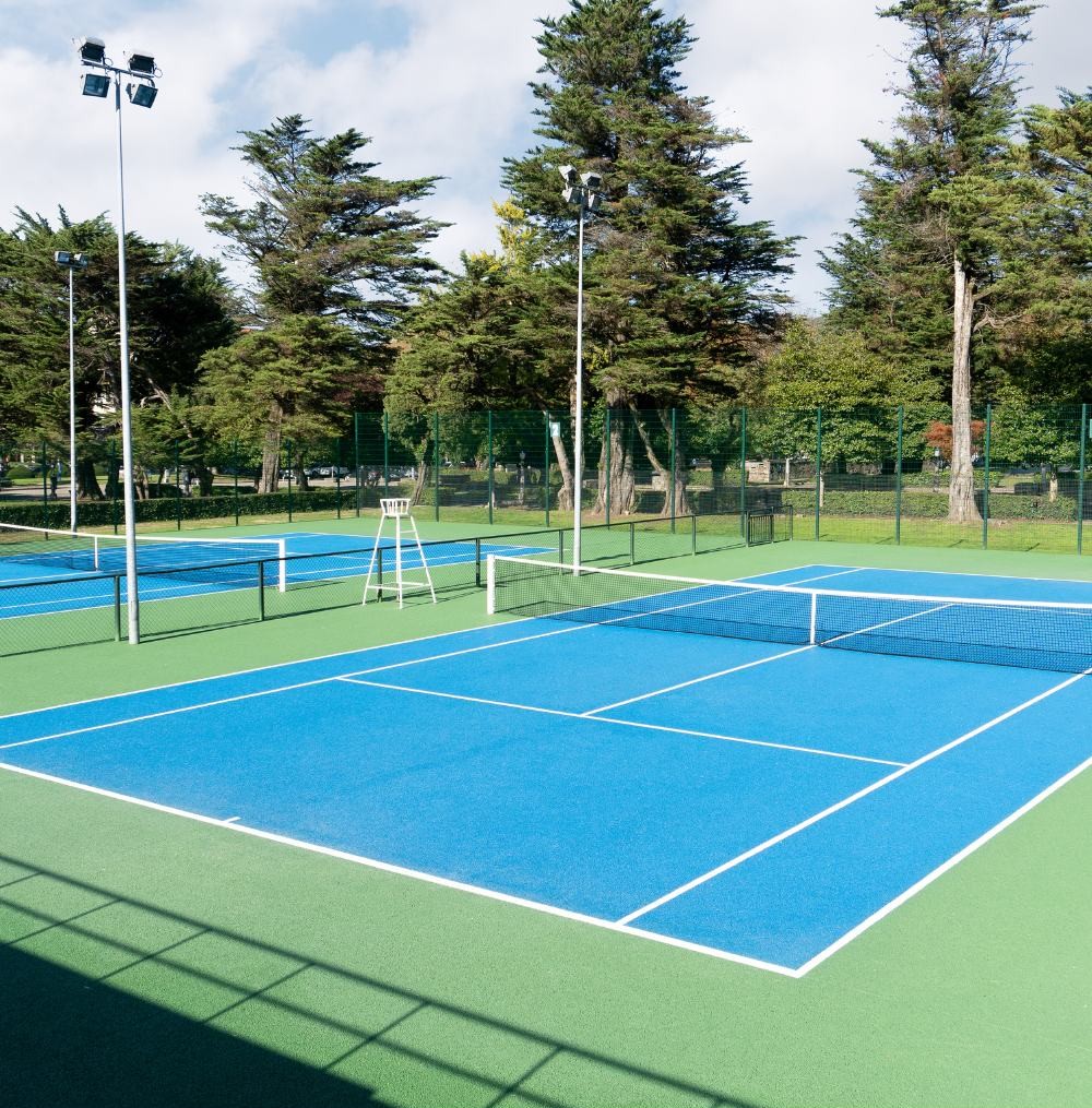 Outdoor tennis court