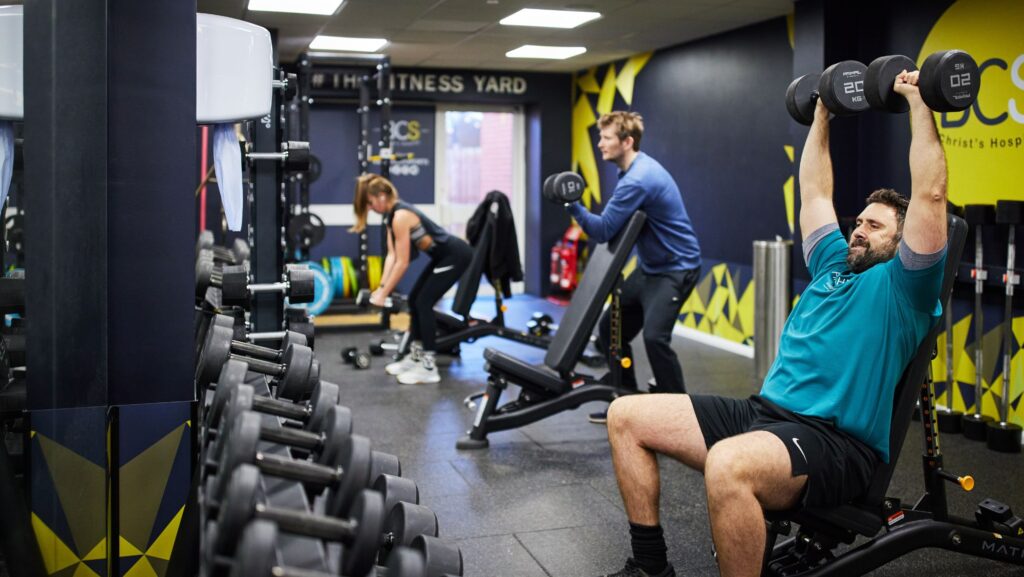 people workout out in the Bluecoat Sports fitness suite