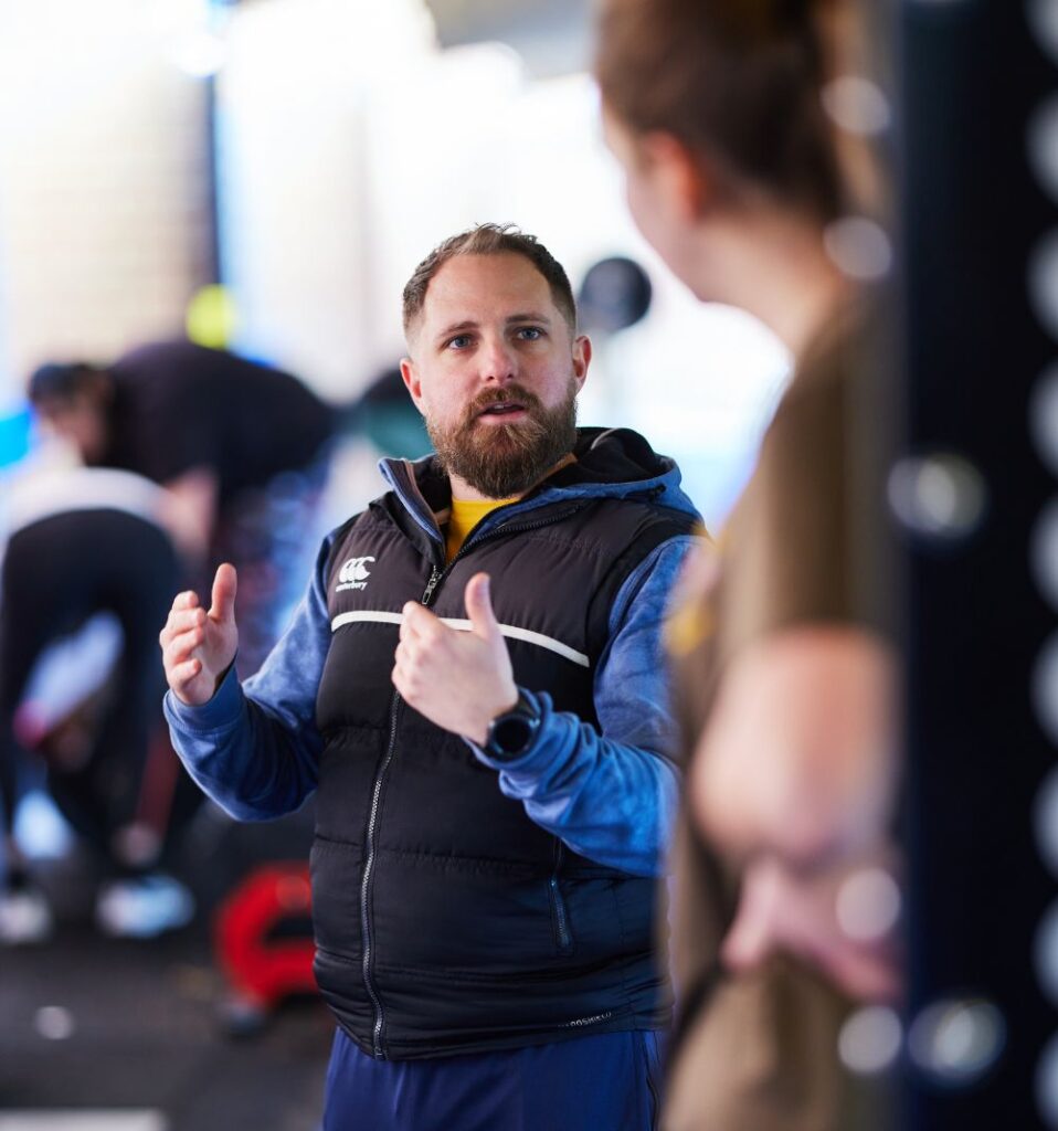 Bluecoat sports personal trainer training client