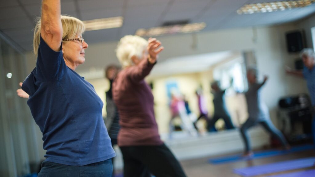 senior pilates class at Bluecoat Sports