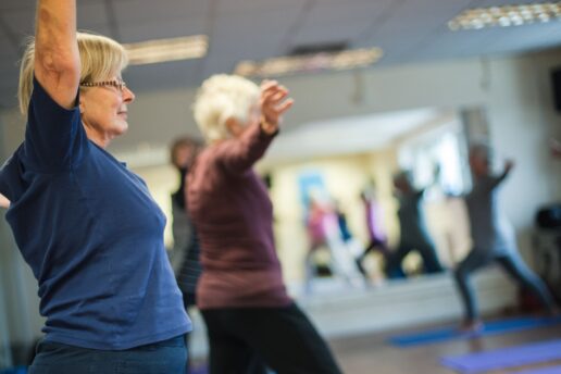 senior pilates class at Bluecoat Sports