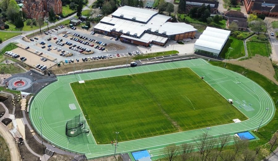 bluecoat sports new 400m running track