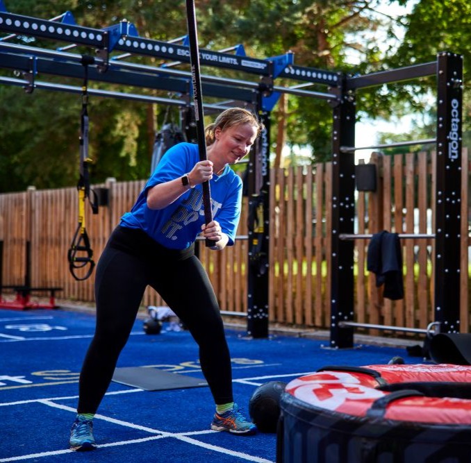 woman in bootcamp class at bluecoat sports